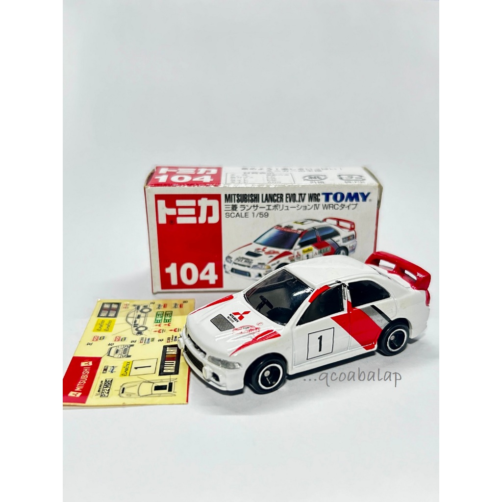 Tomica Tomy Reguler 104 Mitsubishi Lancer Evo.IV WRC