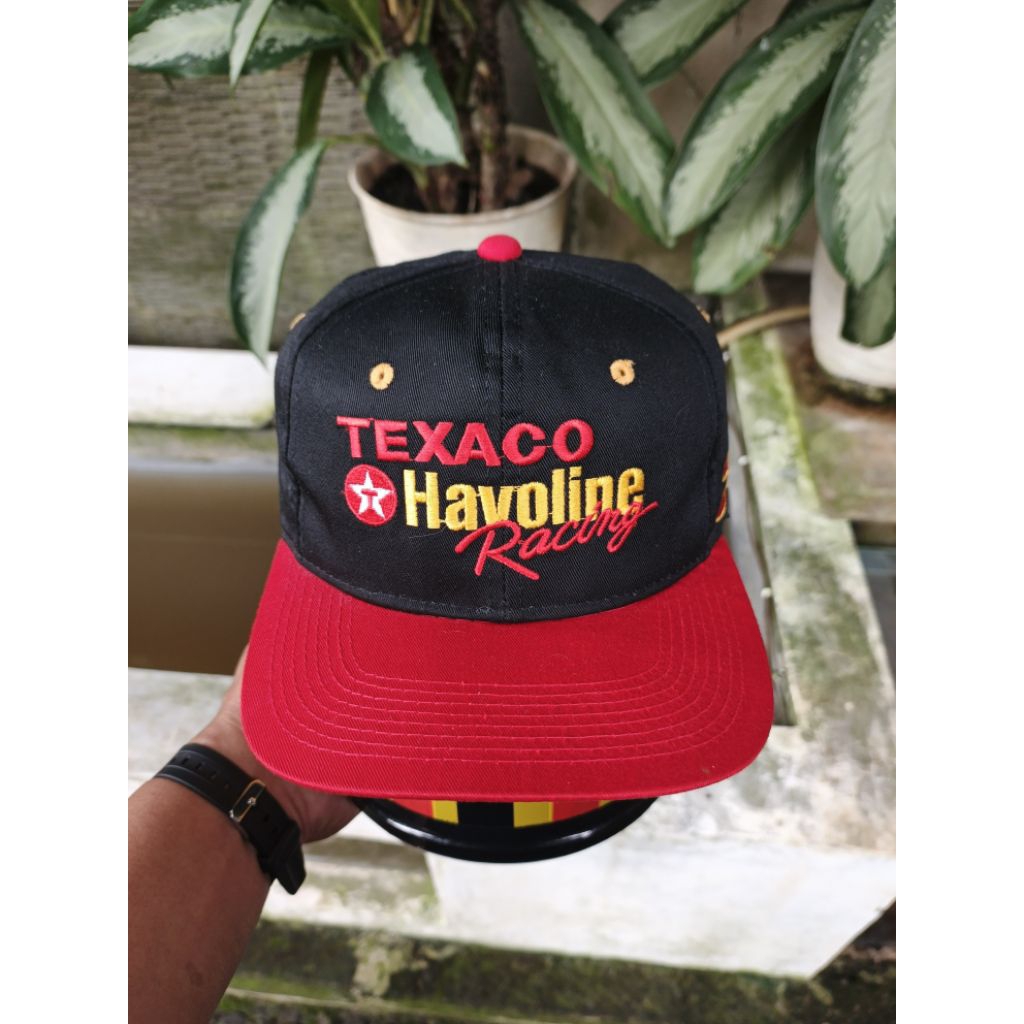 Topi Vintage NASCAR 90s Blockhead #28ERNIEIRVAN TEXACO VAVOLINE RACING By RYR PROMOTIONS x YOUNGAN