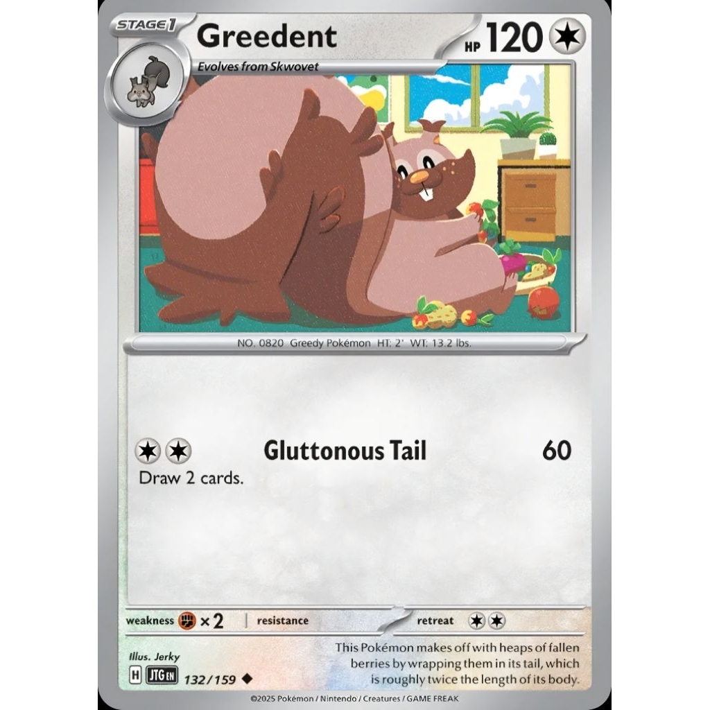 Tcg Pokemon Greedent JTG Eng