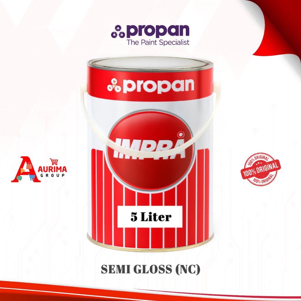 CAT IMPRA MELAMIN NC SEMI GLOSS PROPAN 5LITER - CAT FINISHING KAYU BERKUALITAS TAHAN GORES SERBAGUNA