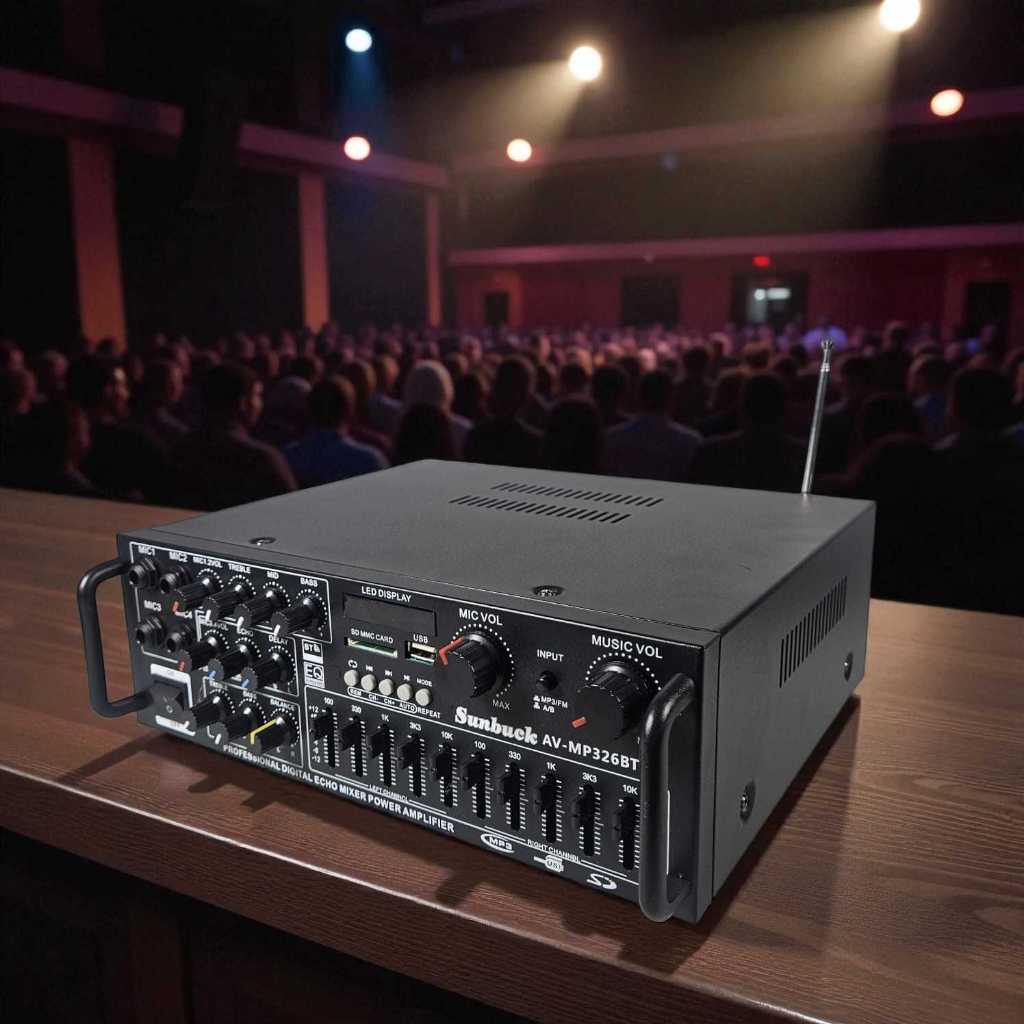 Sunbuck Bluetooth EQ Amplifier Karaoke Mixer Audio FM