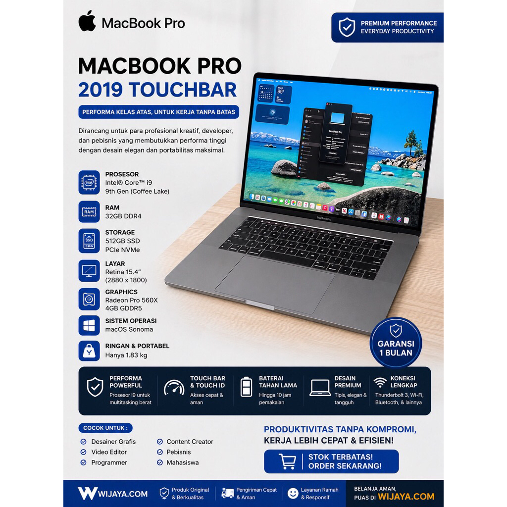 mackbook pro 2019 touchbar