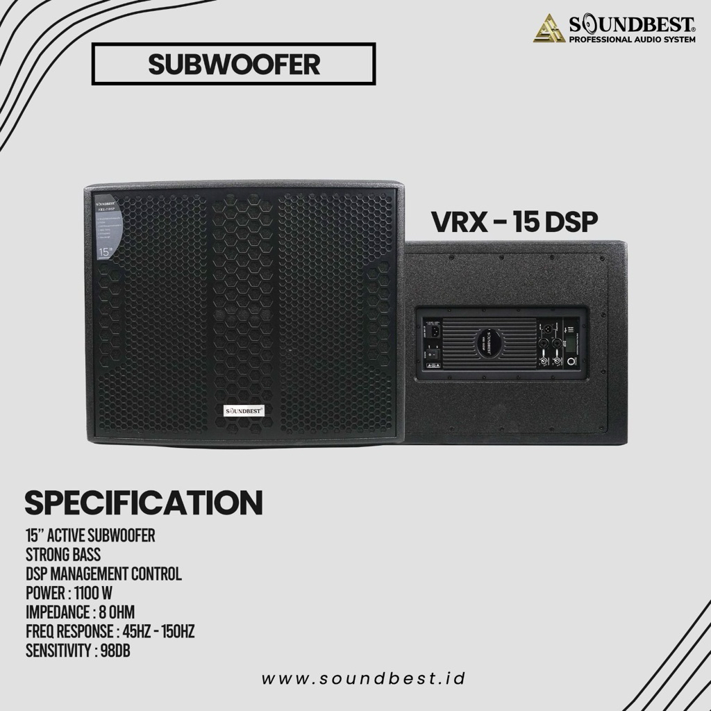 speaker aktif soundbest vrx15 dsp original Subwoofer aktif soundbest vrx 15dsp