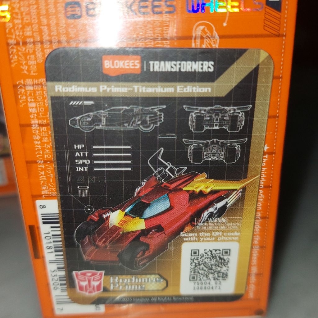 "TITANIUM RODIMUS PRIME / RODIMUS PRIME TITANIUM" Blokees Wheels Transformers C01  (OFC)