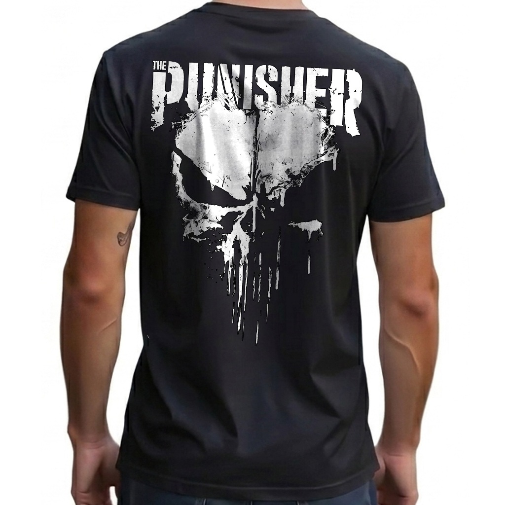 Kaos Distro The Punisher Pria Cotton Combed 24s S M L XL 2L 3L 4XL Premium T Shirt Marvel