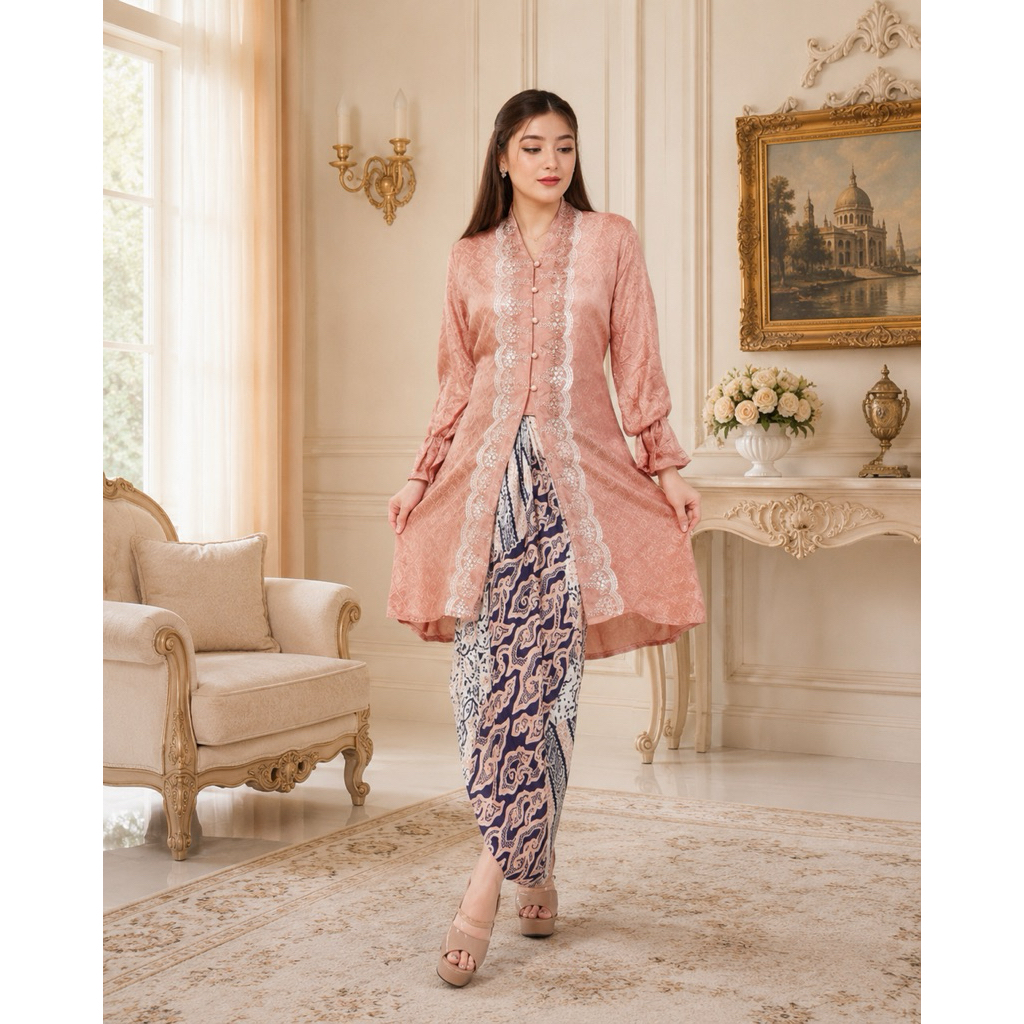Tunik Khalisa Renda / Viscose Batik / Atasan Kondangan