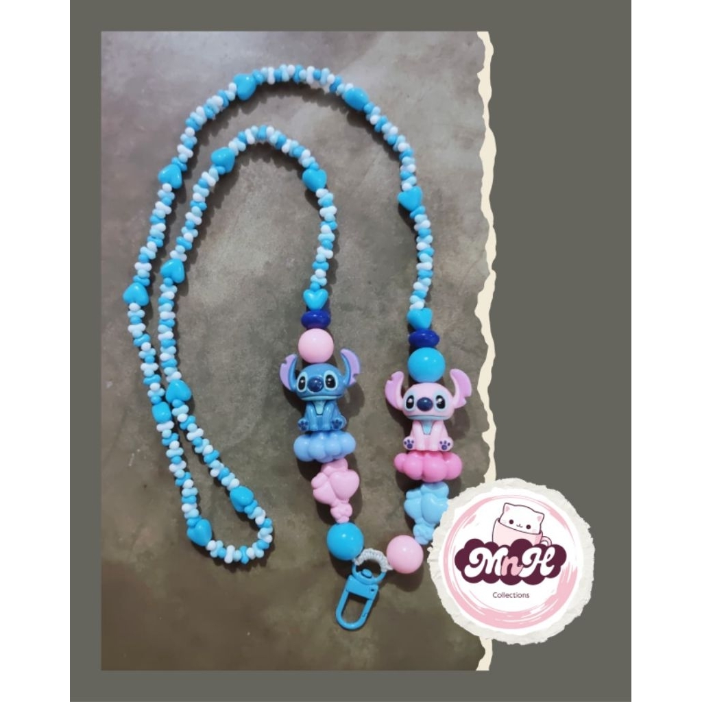 lanyard id card lucu, lanyard hp manik-manik