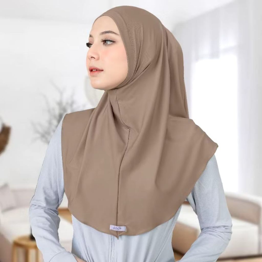 bergo instan Hijab Zaida  Kerudung Bergo Jumbo Non Pet / Non Ped Instan Jersey Premium By Kalisha hi