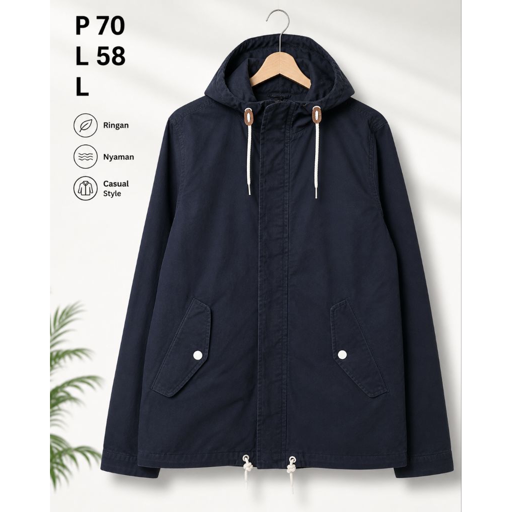 jaket Devide fishtail parka navy