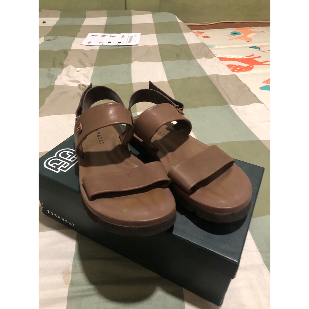 PRELOVED SEPATU SANDAL PRIA EVERBEST FRANCISCO BROWN ORI
