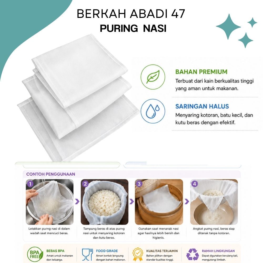 Puring Nasi Sarung / Sarung Puring Nasi / Kotak Saringan Nasi / Gembol nasi / Alat Untuk Mengukus Ma