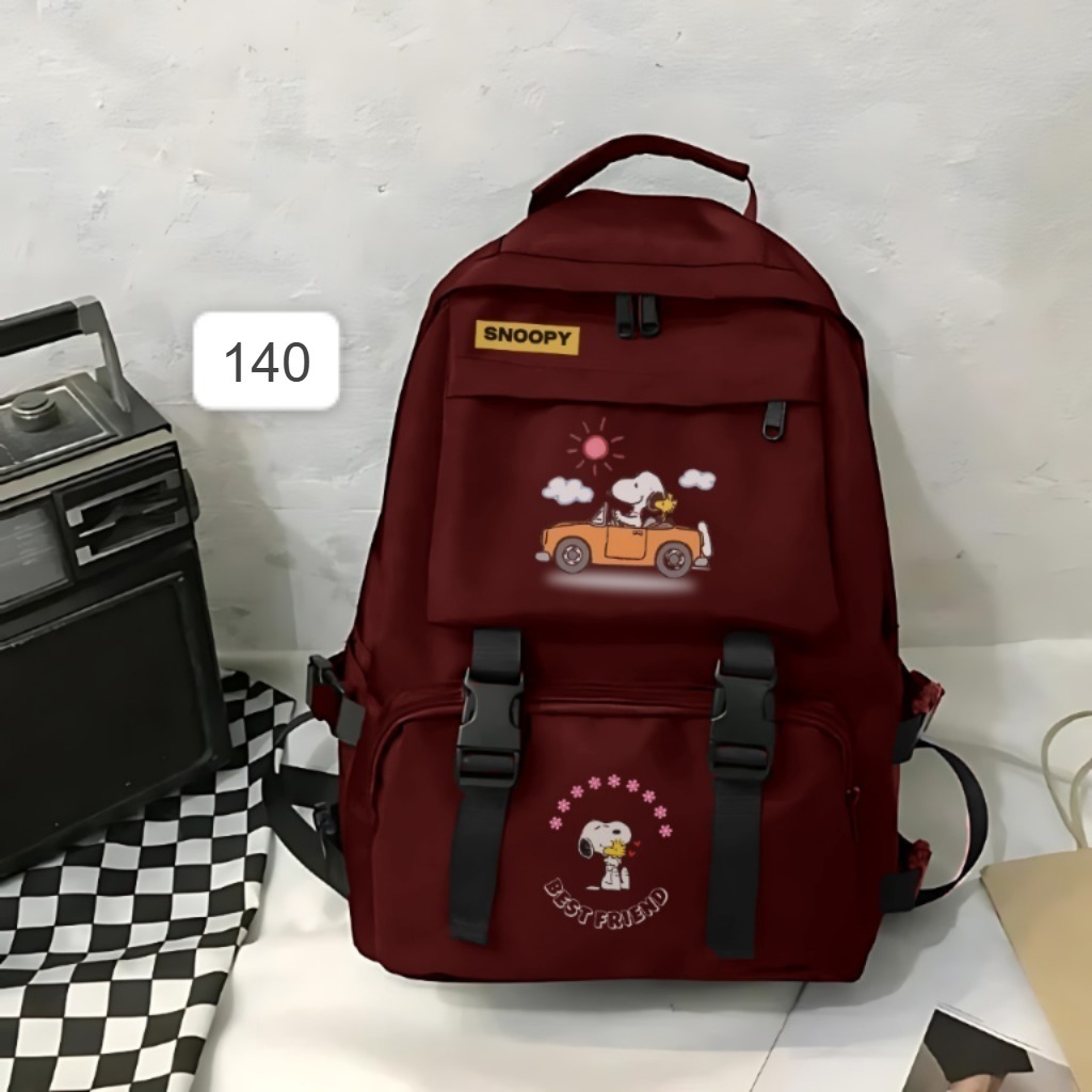 LORD - Tas Ransel Anak Wanita Kartun Snoopy Kyut