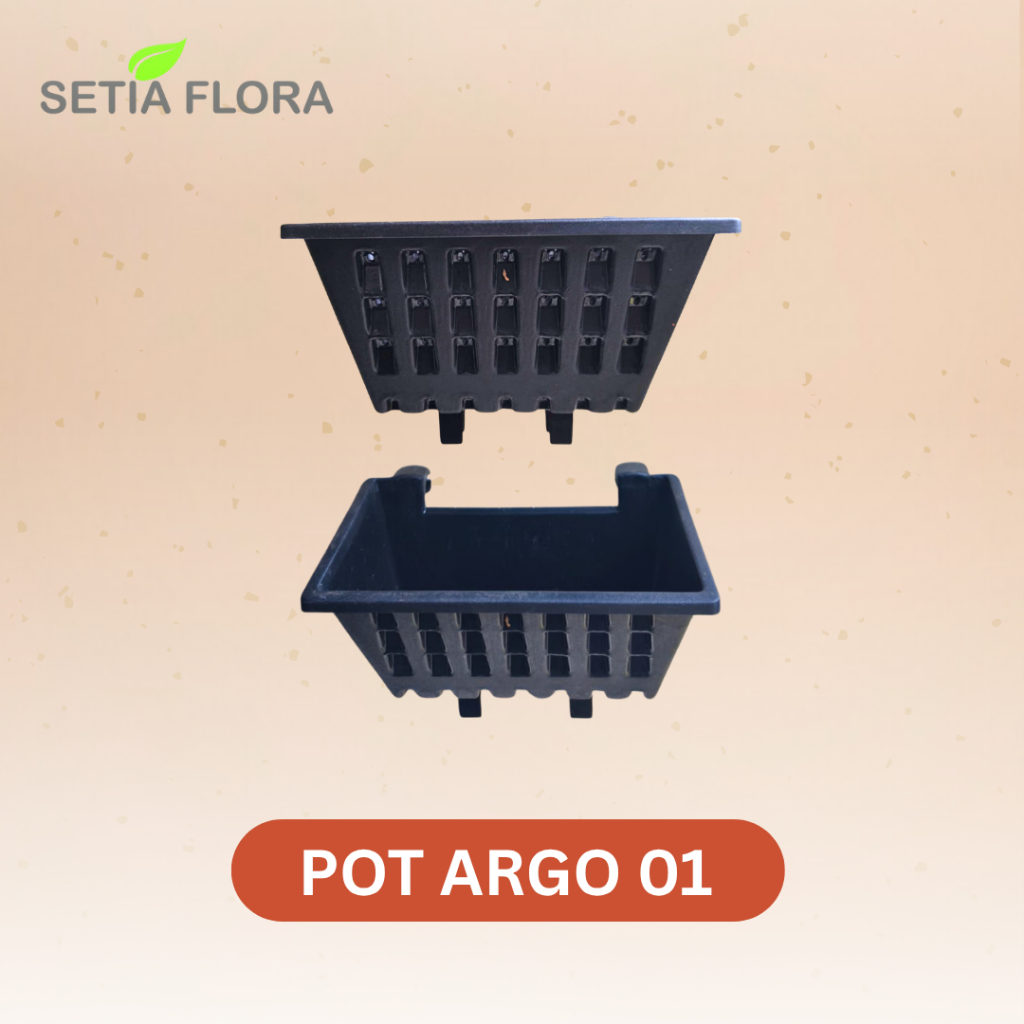 POT ARGO 01 POT DINDING TEMPEL TANAMAN HITAM