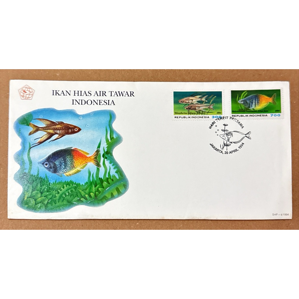 PRANGKO INDONESIA 1994 SHP IKAN HIAS AIR TAWAR MINT.