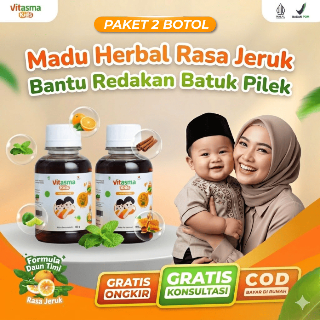 Jaminan ORI 2 Botol Vitasma Kids Vitamin Anak 2 Tahun Obat Batuk Anak Demam Anak ANAK BATUK