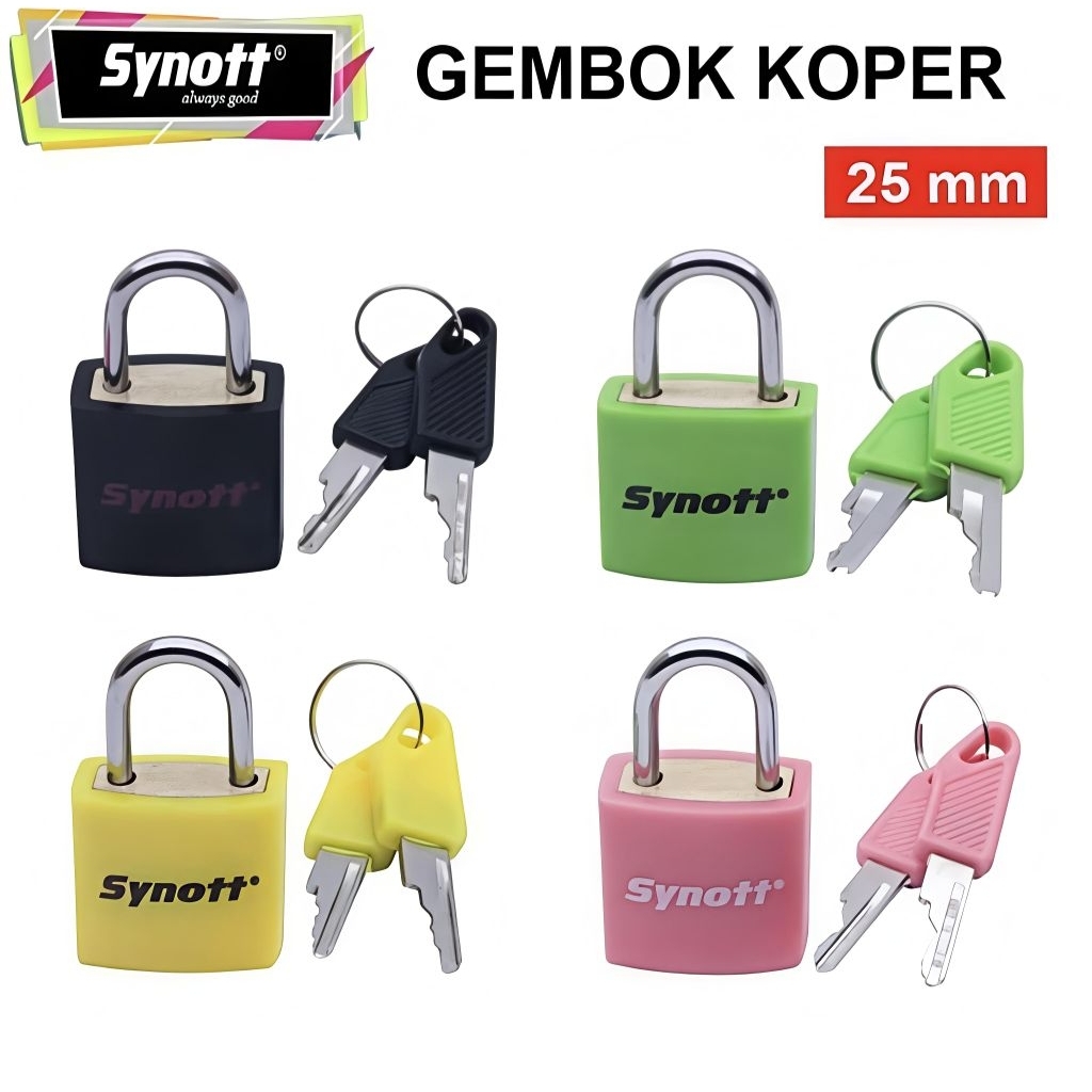 GEMBOK KOPER SYNOTT 25 MM / GEMBOK TAS SYNOTT 25 MM / GEMBOK PERLENGKAPAN HAJI DAN UMROH / GEMBOK KO