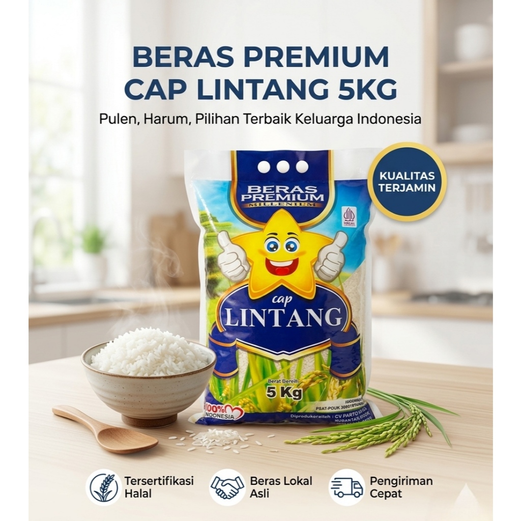 Beras Cap Lintang Biru Premium 5 Kg