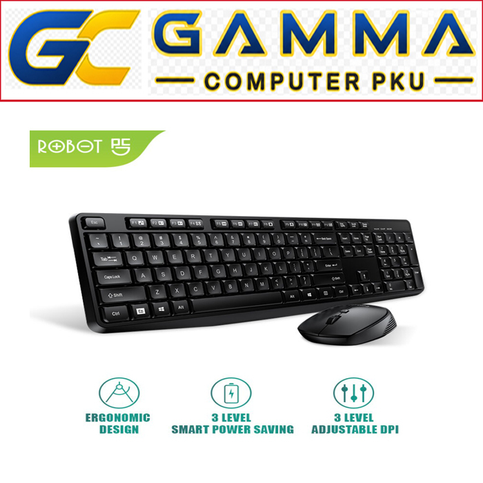 ROBOT COMBO KEYBOARD MOUSE WIRELESS ROBOT KM3100 / KM-3100