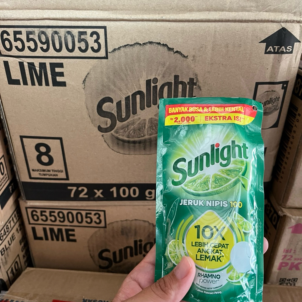 Sunlight (1 dus) Kemasan 100 gr Sabun Cuci Piring