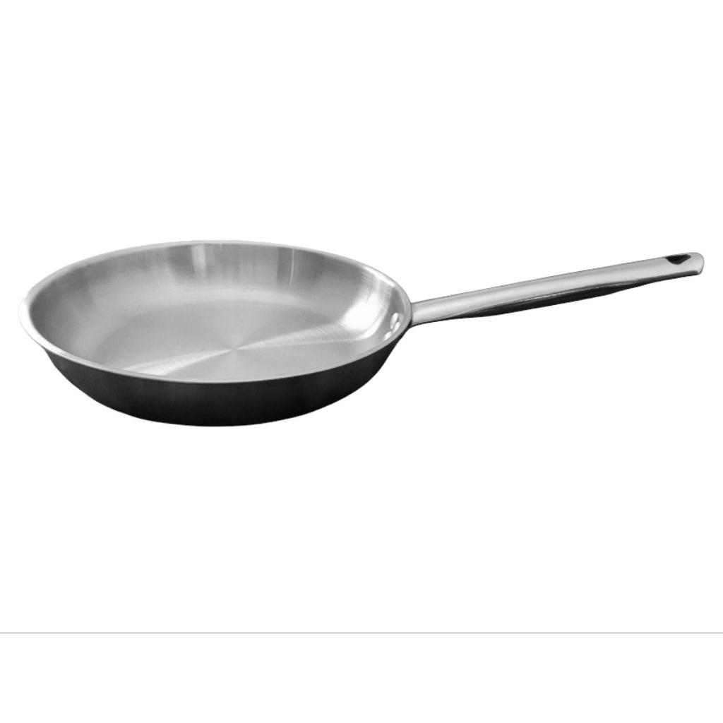 Fry Pan Penggorengan Frypan 26cm Stainless Steel Wajan Stainless Tivoli Tebal Maxim Export