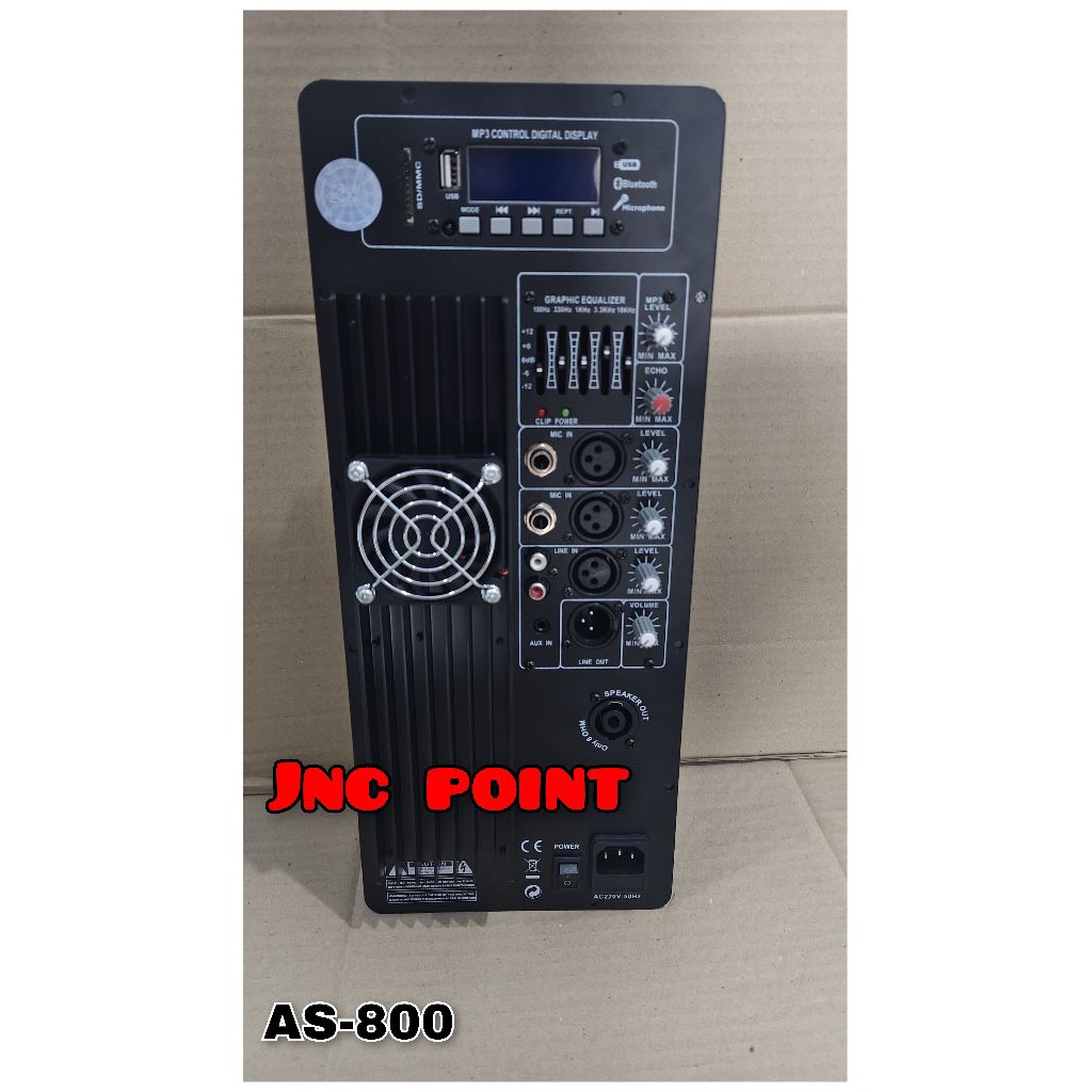 power kit aktif kipas equalizer 16x38 AUDIO SEVEN AS800 TWS / mesin kit aktif 16x38 import USB bluet