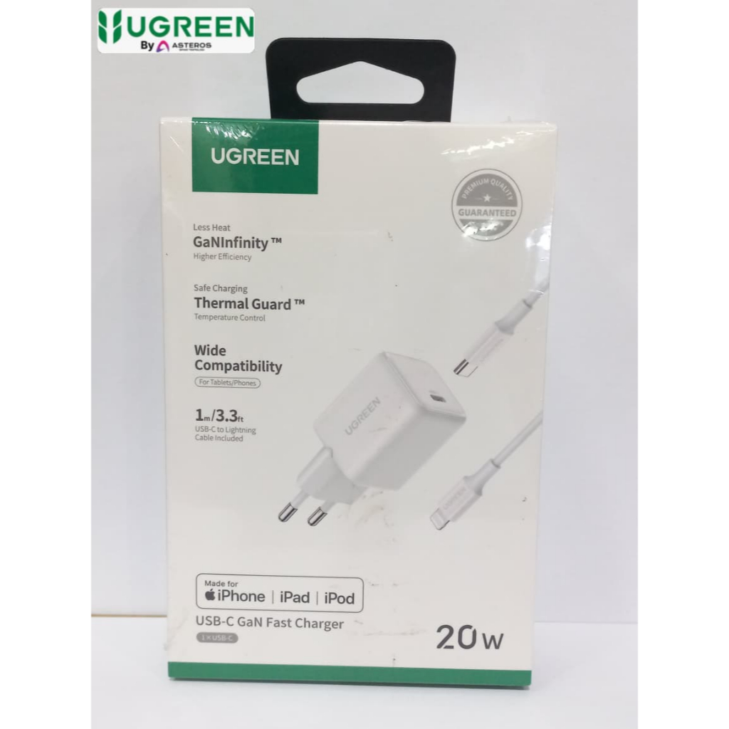 UGREEN N SERIES GAN 20W CHARGER SET WHITE / 65005 MFI