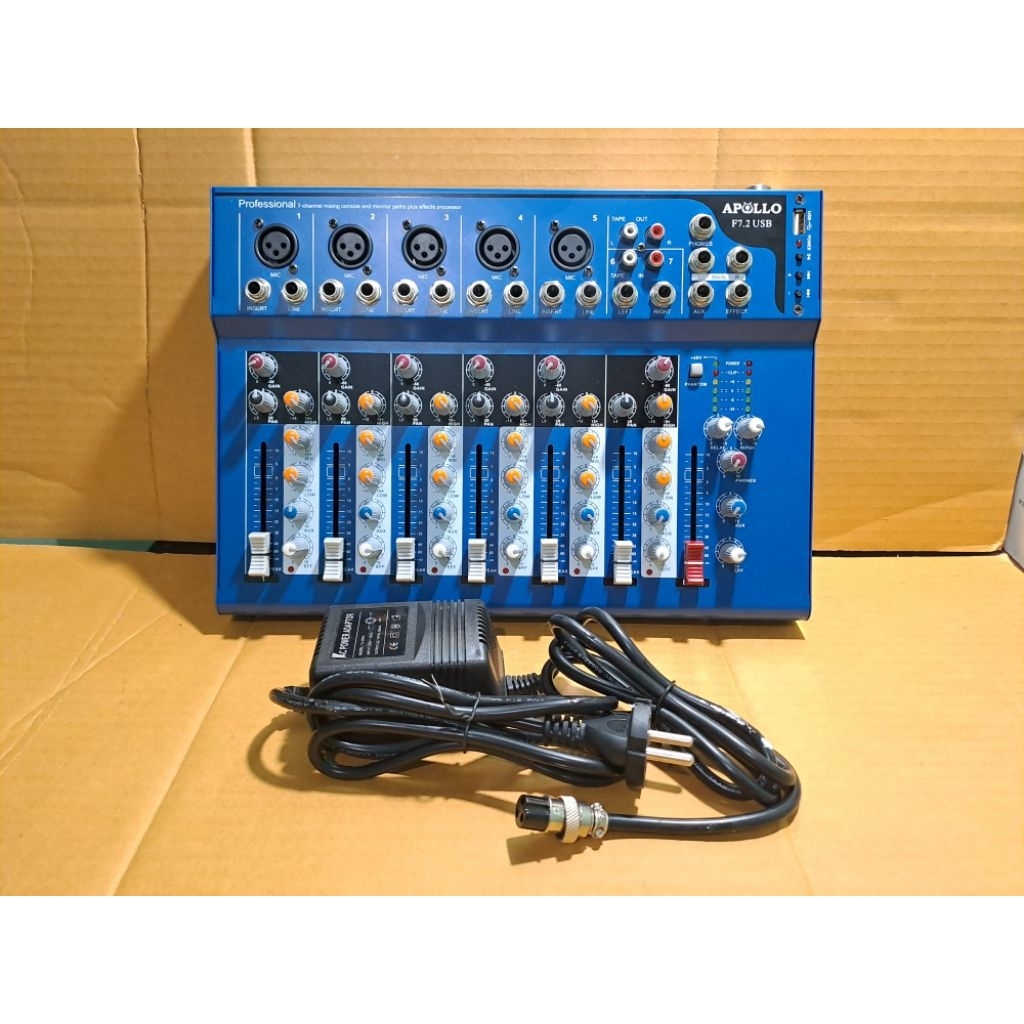 Mixer Audio Mini Live 7 Channel APOLLO F7.2 USB * Promo * .