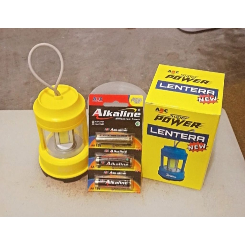 Lampu Emergency/ Lampu Portable/ Lampu Darurat + Baterai Alkaline AA 3 pcs Terang dan Tahan Lama