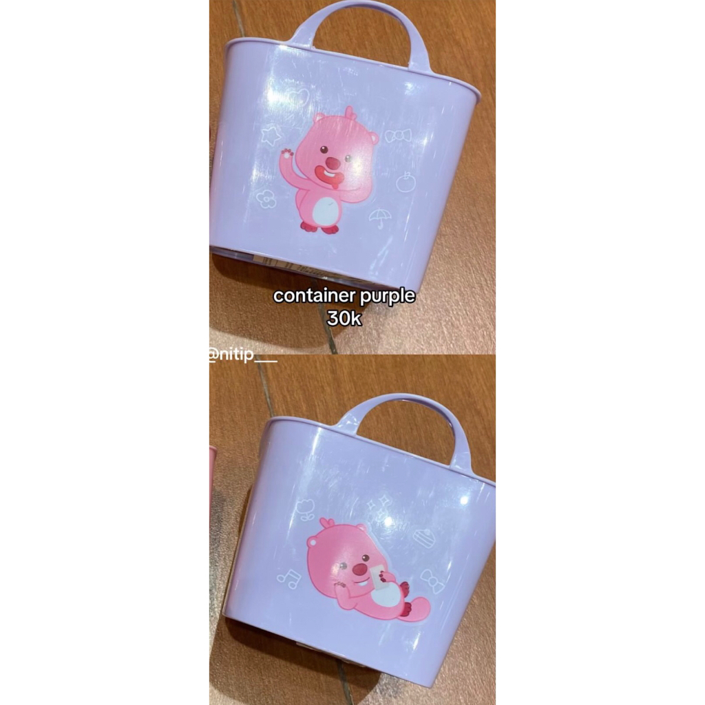 2 Container Ungu Loopy MINISO