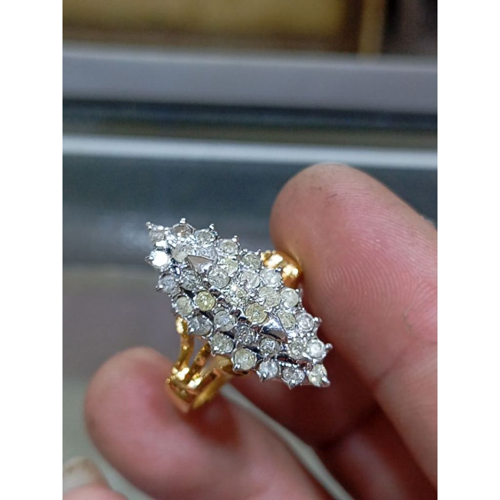 cincin berlian asli. ring perak