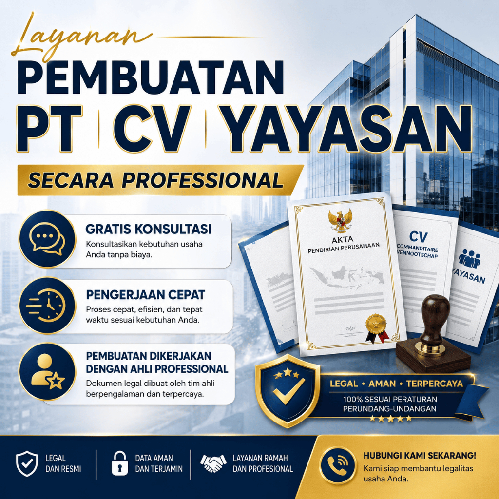 Layanan Pembuatan PT Perorangan Secara Professional