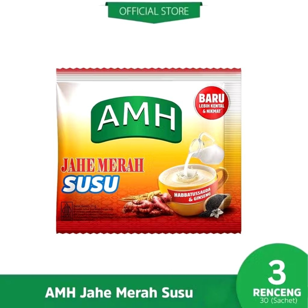 AMH Susu Jahe Merah | Susu Jahe Merah AMH | 3 Renceng