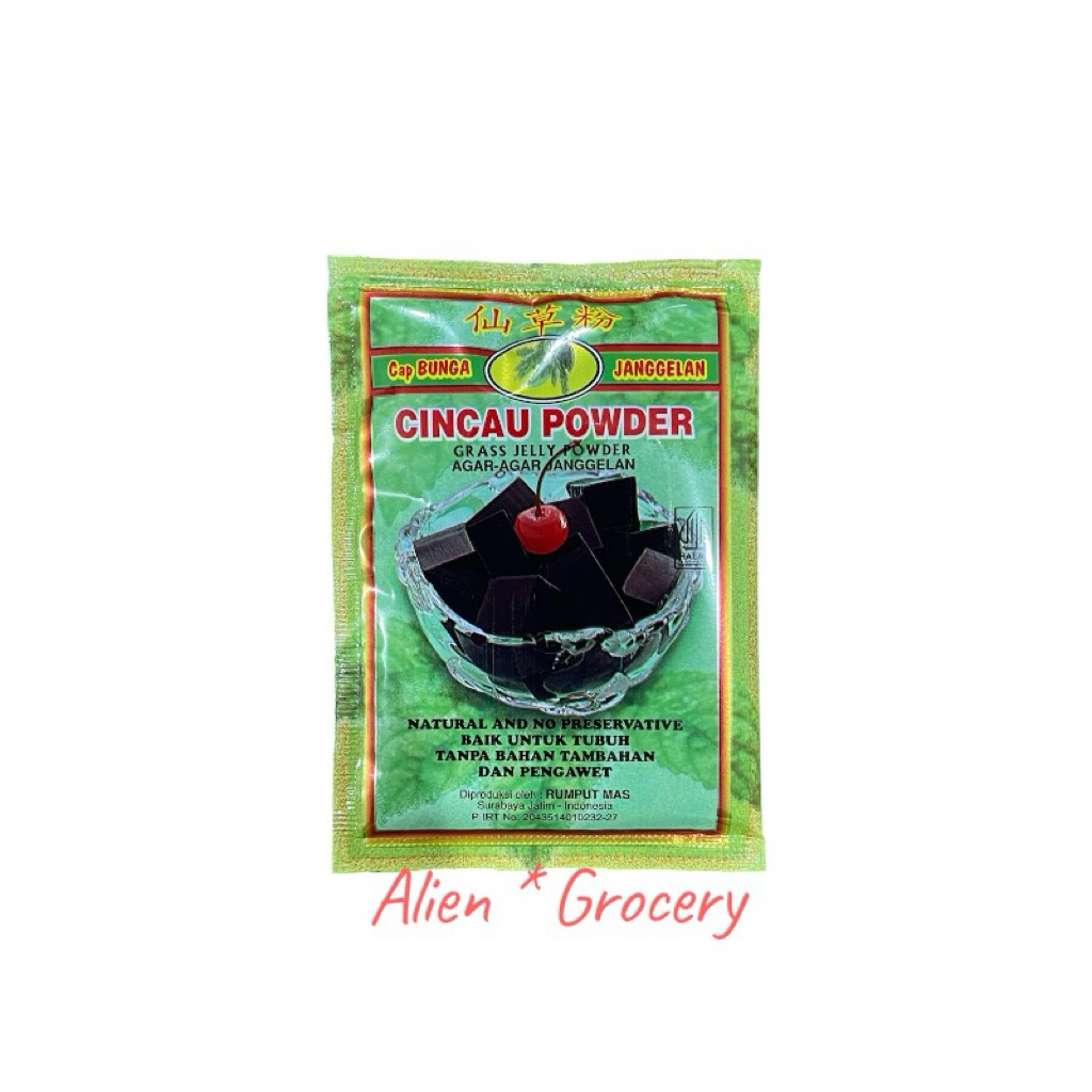 CINCAU Grass Jelly Powder Cap Bunga Janggelan 33gr