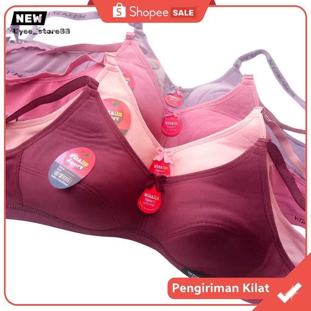 Bra/BH Sport Wanita Dewasa Tanpa Kawat dan Busa, Nyaman Dipakai Sehari-hari