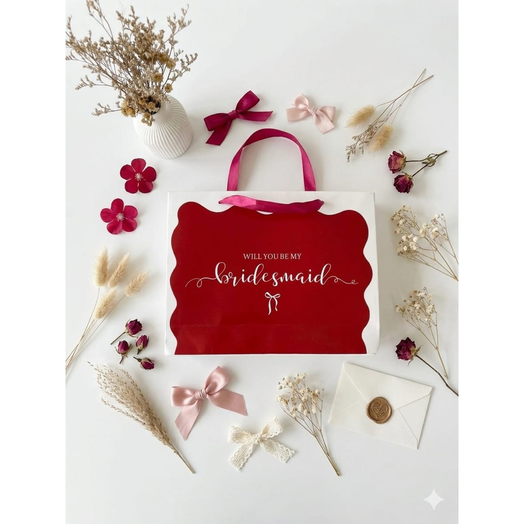 PAPERBAG BRIDESMAID PREMIUM/TAS BRIDESMAID/PAPERBAG MEWAH AESTHETIC