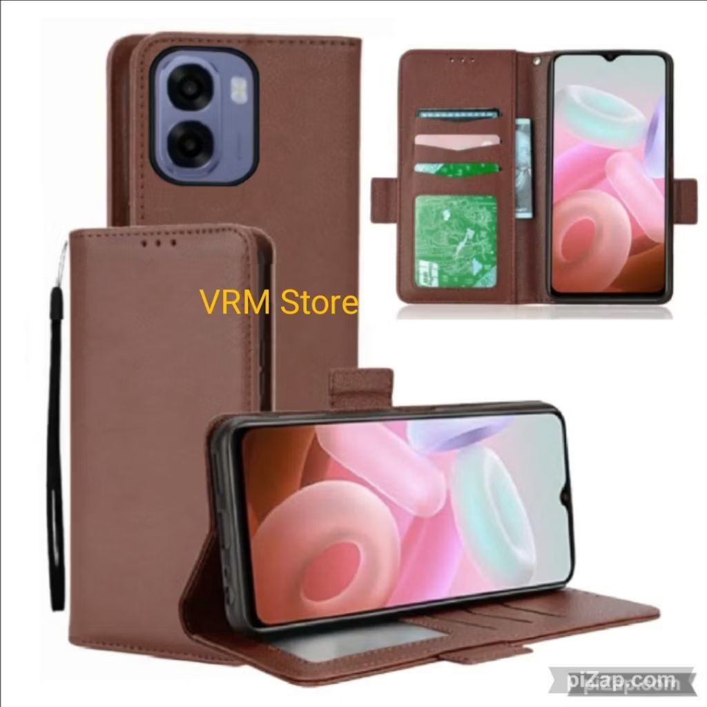 Case Dompet Untuk Hp Oppo A6t Case Dompet Casing Hp Flip Kulit Case Wallet Leather Cover