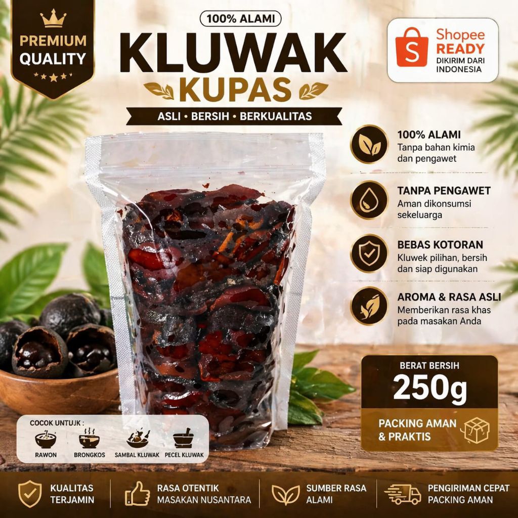 Promo Kluwek Kupas 1 KG Picung Kupas Bersih Siap Di Olah Untuk Masakan Rawon