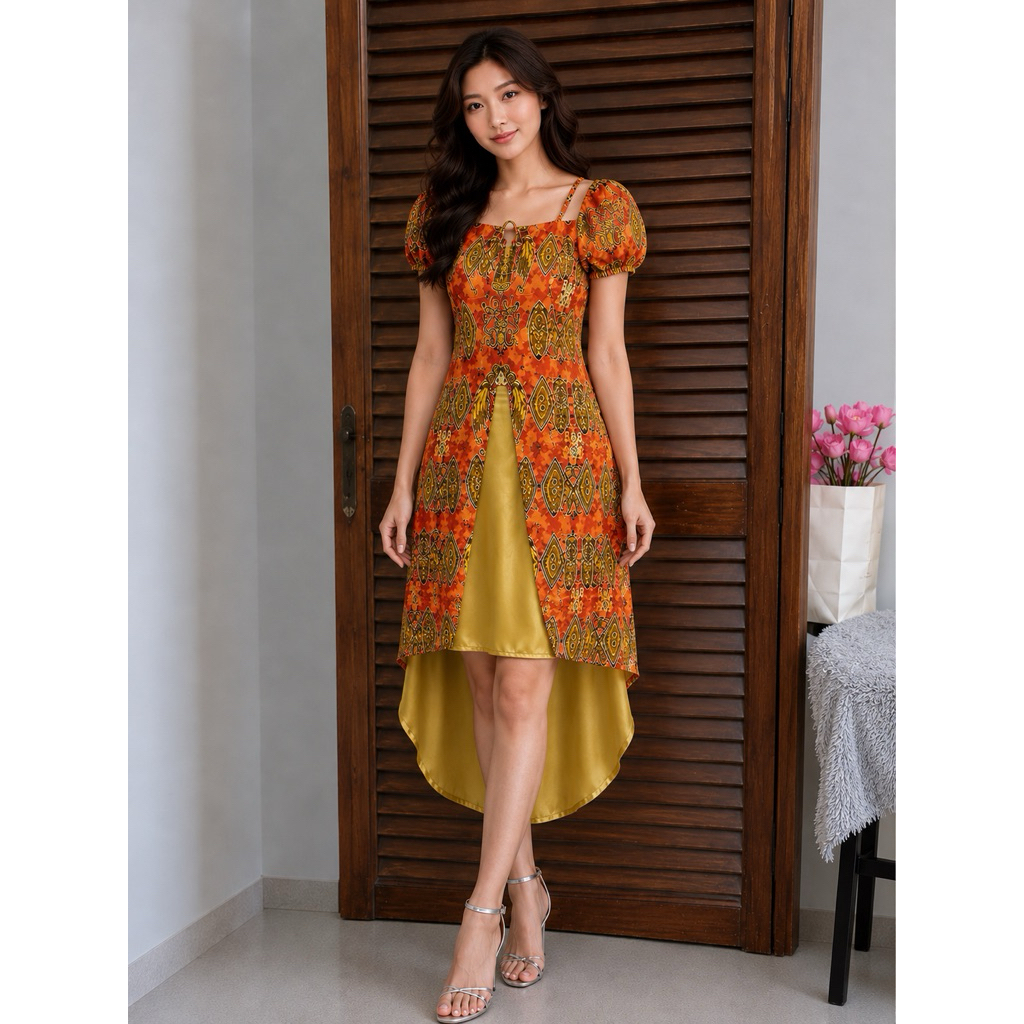 DRESS BATIK PAPUA MIX SATIN
