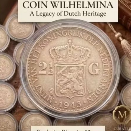 Koin Perak Silver Kuno Koin Wilhelmina Nederland 2 1/2G Tahun 1930 ,1933 1940 ,1943Best Produk Kolek