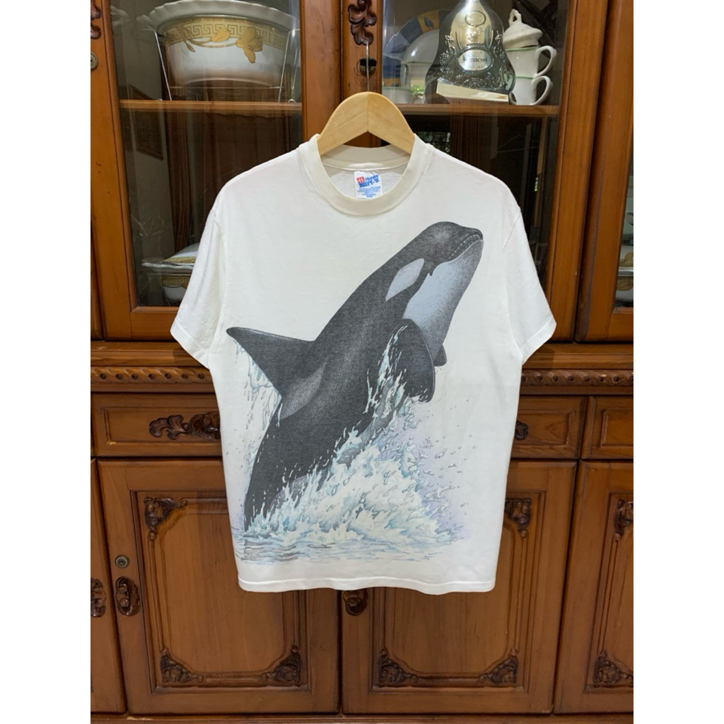 Vintage 90's killer whales Artwork by Peter Kull Harlequin