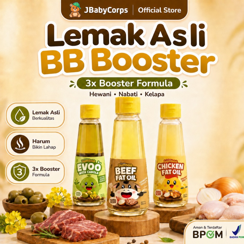 BUMBOO Fat Oil Bumboo Oil Minyak Mpasi Chicken Oil / Beef Oil / Canola Oil / Evoo Olive Oil - Minyak