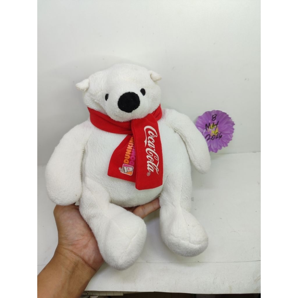 boneka cocacola teddy beat x dunkin donut vintage