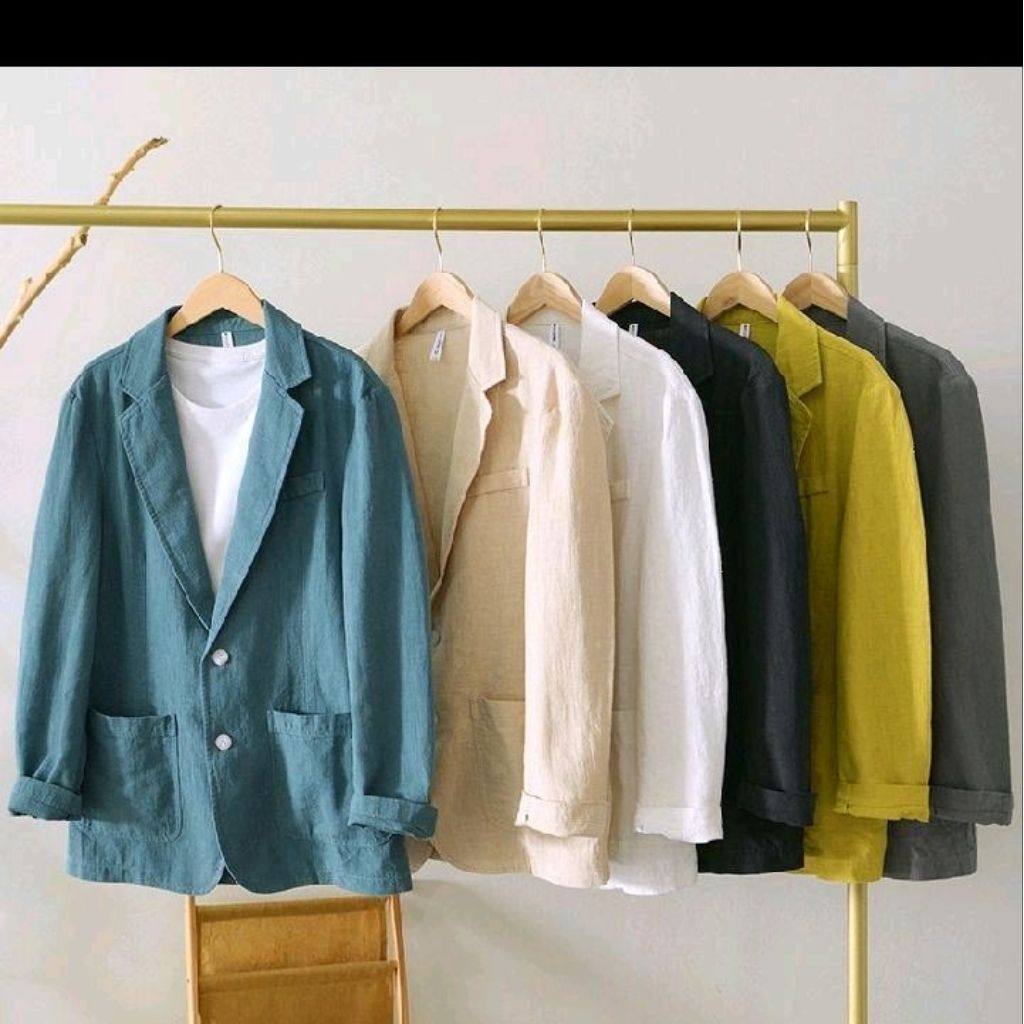 Cardigan  blazer outer linen / jas kardigan linen
