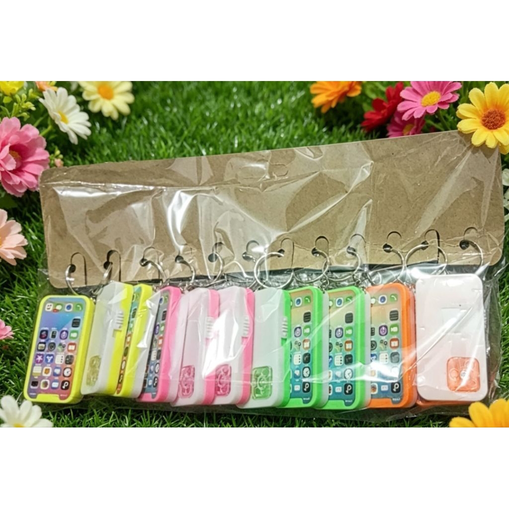 gantungan kunci led Hp android isi 12pcs