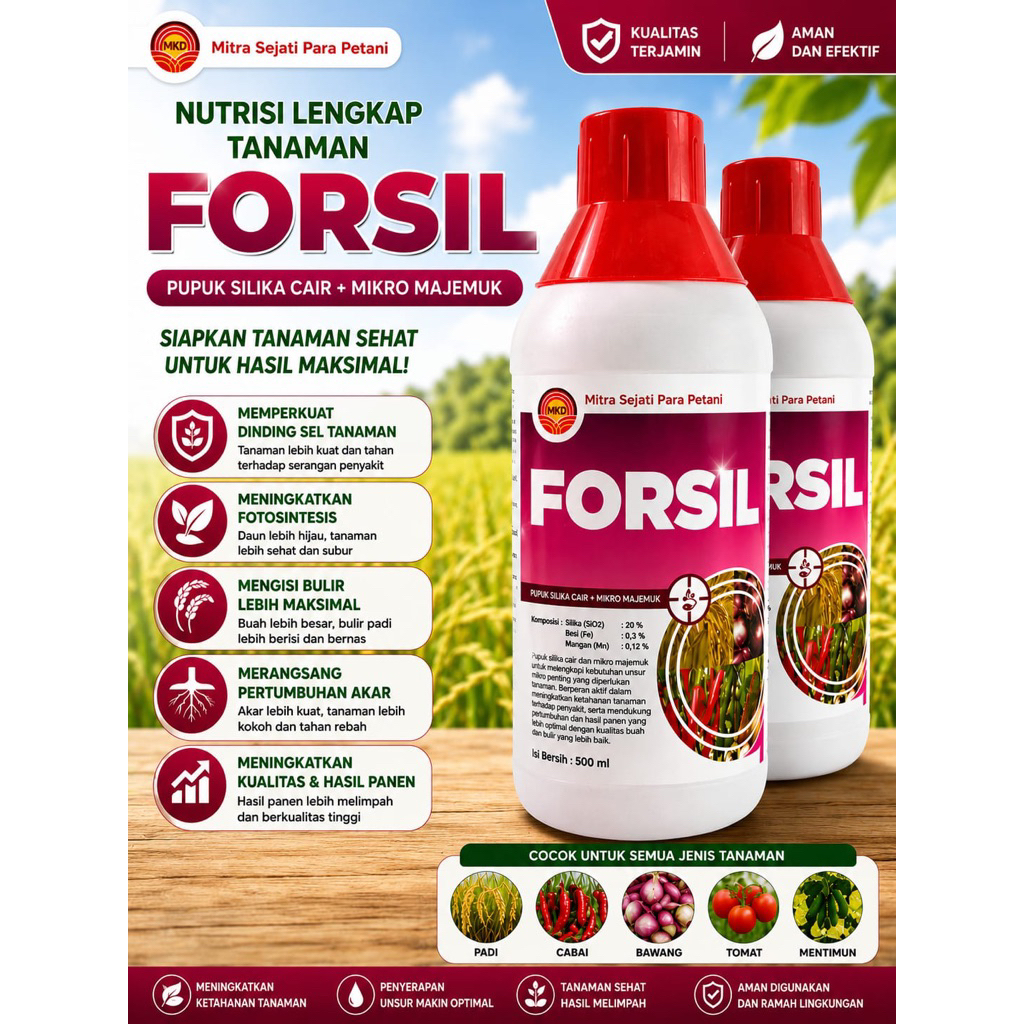 FORSIL (pupuk silika cair + mikro majemuk) 500ml