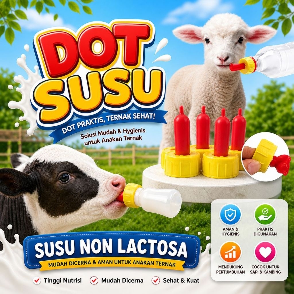 DOT CEMPE - Nipple Pentil Susu Botol Susu Dot Susu Sapi Cempe Bayi Kambing Bayi Sapi Tempat Minum Ka