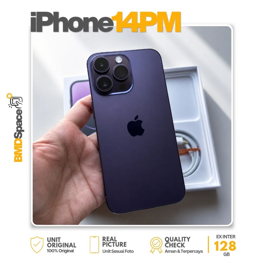 iPhone 14 Pro Max 128GB Deep Purple - Second Inter Original
