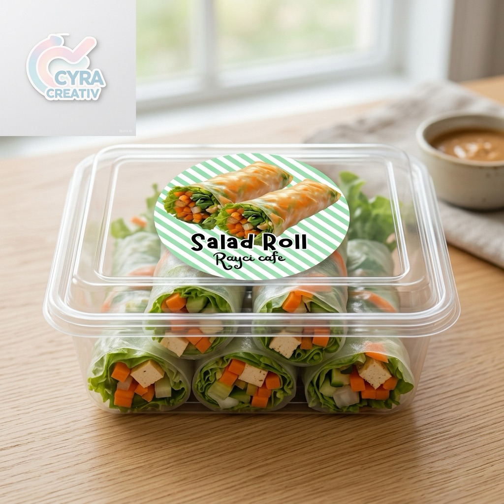 sticker Bulat Umkm stiker makanan stiker minuman label makanan dan minuman