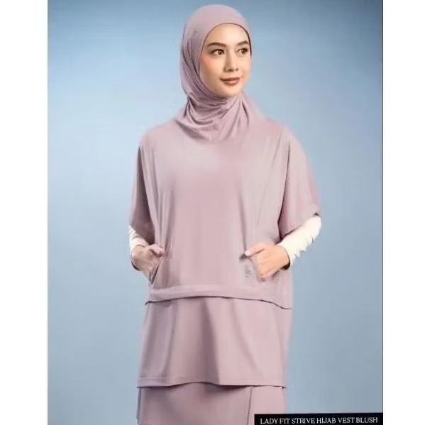 Lady Fit Strive Hijab Vest / Baju olahraga wanita / Jastip Heylocal / Set Lady Fit Hijab