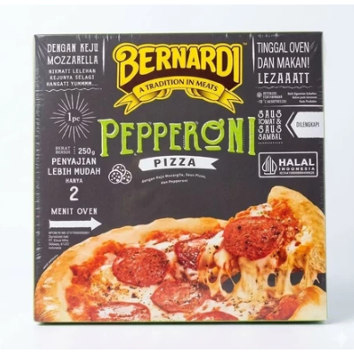 BERNARDI PIZZA PEPPERONI FROZEN 250gr, halal